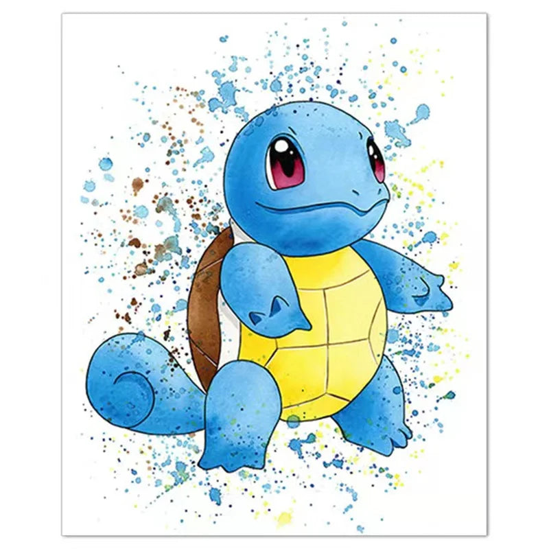 1PC Anime Pokemon Canvas Painting Charmander Squirtle Poster and Print Wall Art Picture Home Decor Kids Gifts