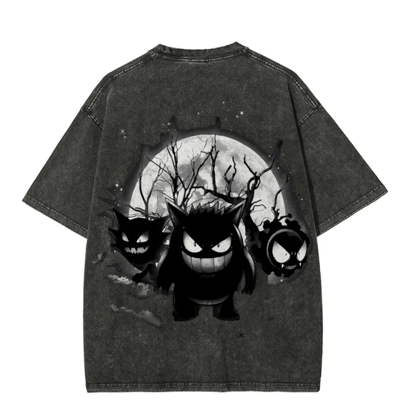 Pok é mon Men's Street Style Anime Printed Cotton T-shirt 2026 Summer Trendy Casual Wear