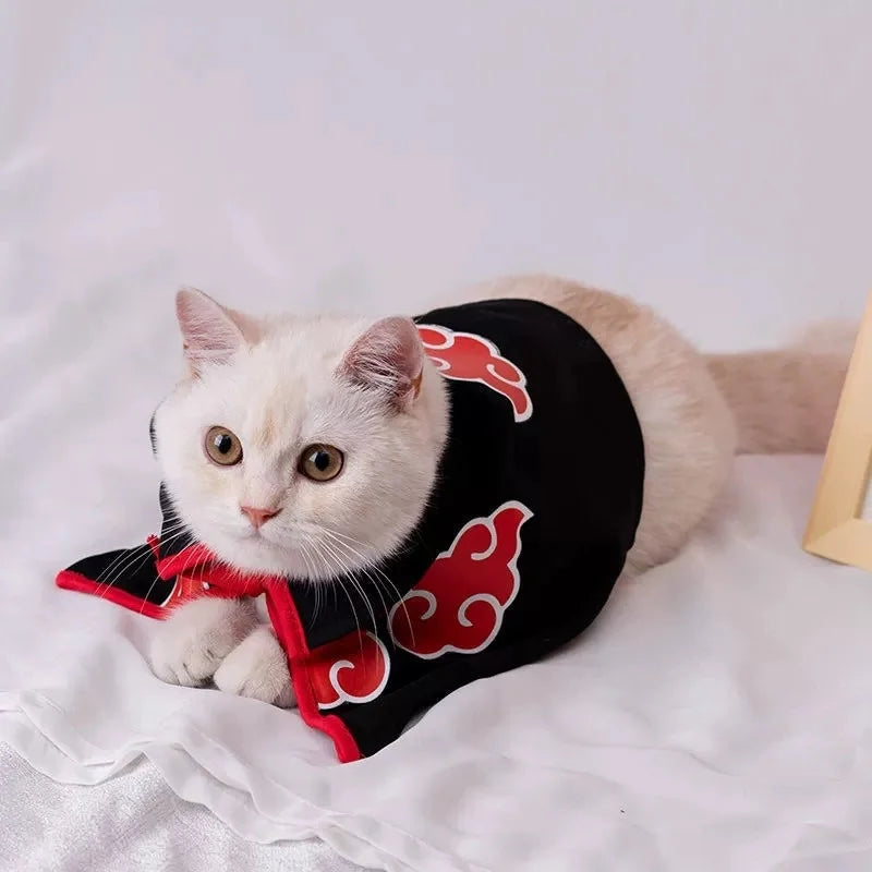 New Anime Haruto Pet Cloak Clothes Pet Cat Dog Cosplay Costume Hokage Uzumaki Akatsuki Photo Props Birthday Fans Gifts Toys