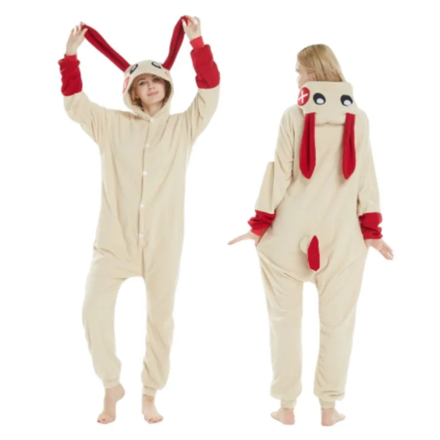 Anime Cartoon Pokemon Pikachu Bulbasaur Gengar One-Piece Pajamas Autumn Winter New Cosplay Casual Home Pajamas Gift for Friends
