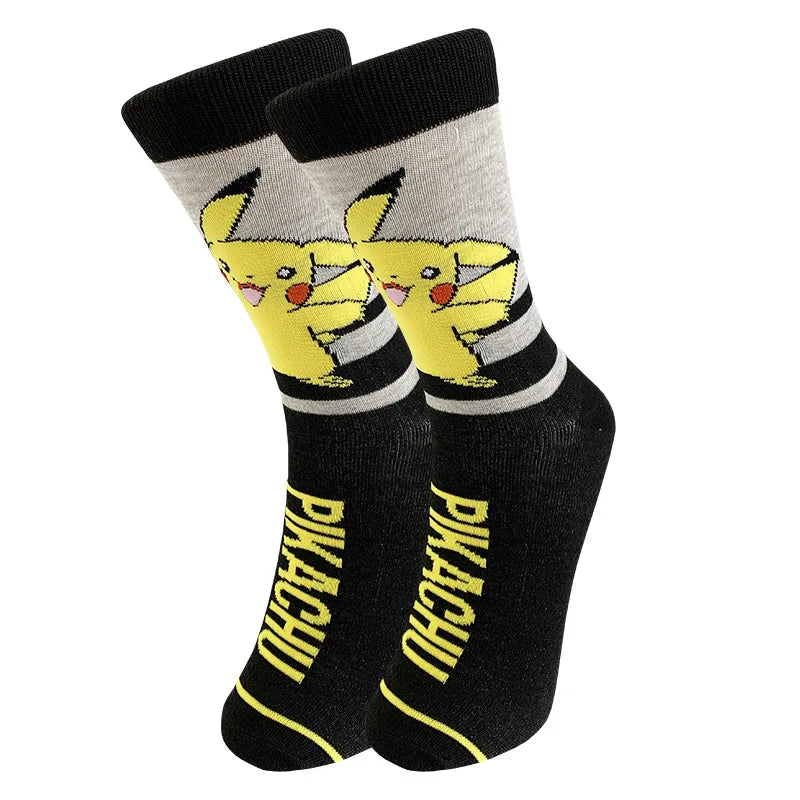 12styles Pokemon Anime Socks Cosplay Cartoon Decoration Kawaii Pikachu Gengar Printed Cotton Sock Breathable Sports Gift for Kid