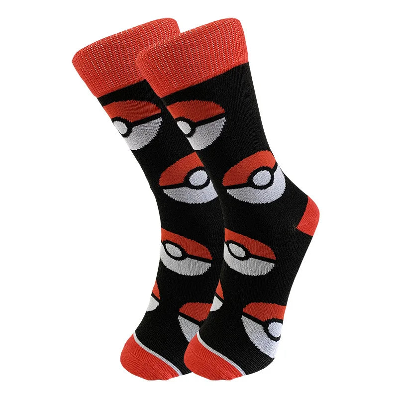 12styles Pokemon Anime Socks Cosplay Cartoon Decoration Kawaii Pikachu Gengar Printed Cotton Sock Breathable Sports Gift for Kid