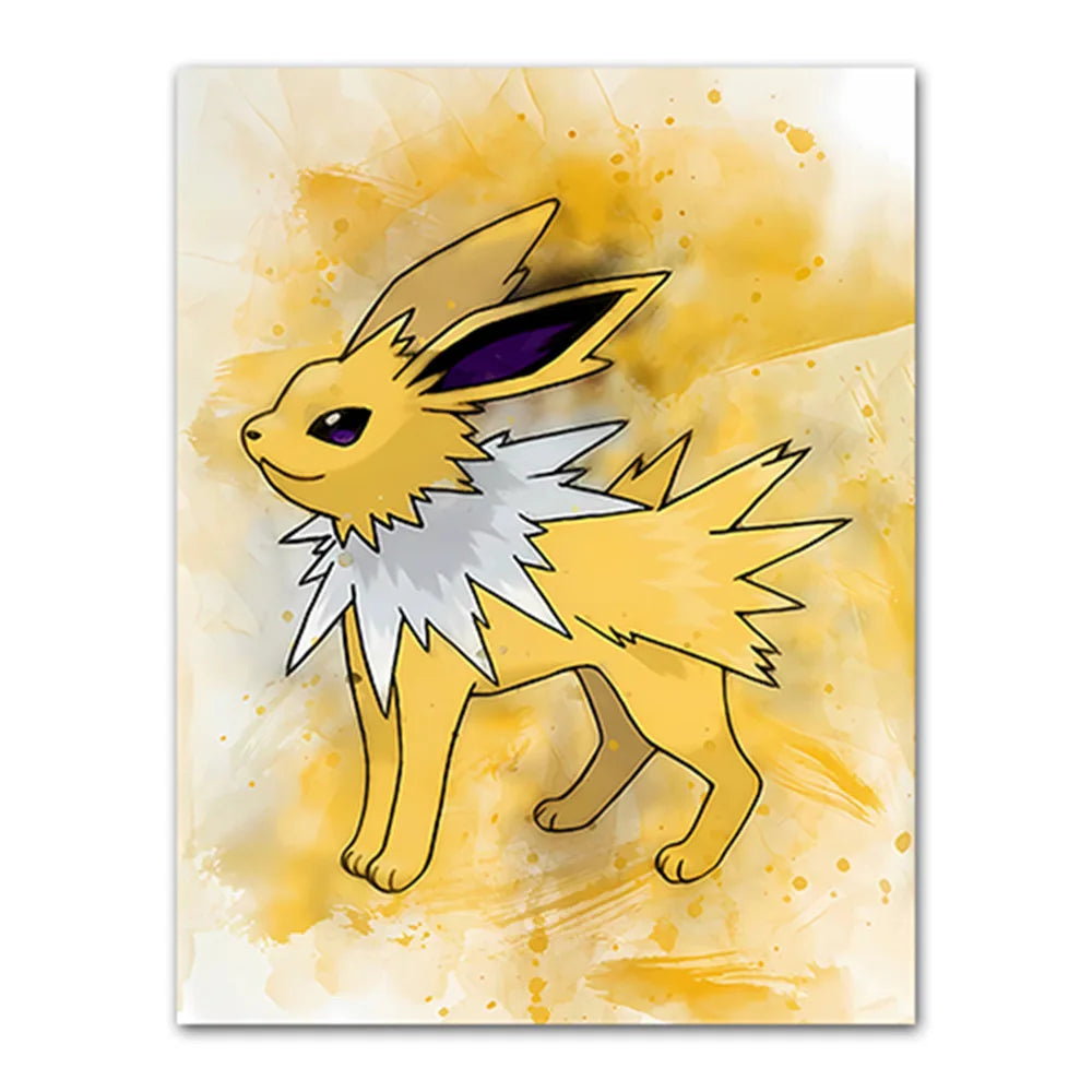 Anime Pokemon Canvas Painting Bulbasaur Charmander Squirtle Poster and Print Watercolor Wall Art Picture Home Decor Kids Gift
