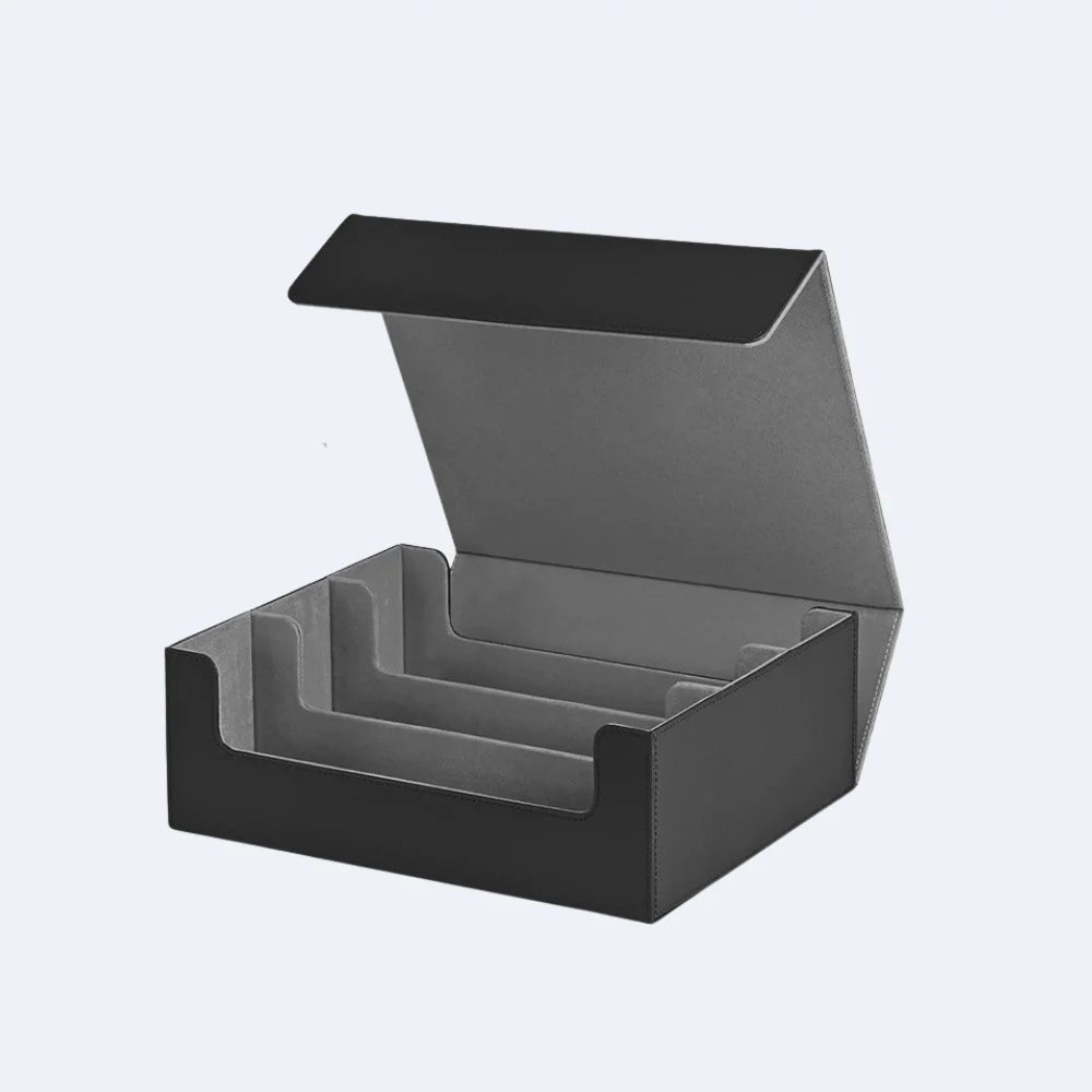 Trading Card Storage Box, Holds 1800+ Sleeved Cards, Magnetic Closure PU Leather Card Case for MTG, PTCG, YGO, Sports Cards