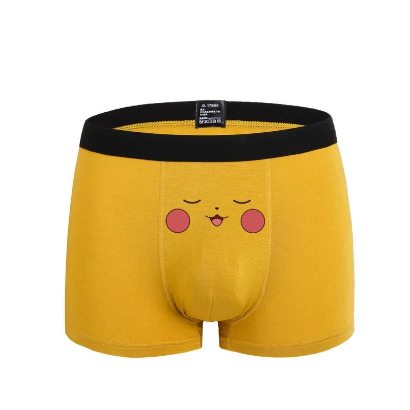Pokemon Men's Underwear Bulbasaur Squirtle Gengar Charizard Pikachu Anime Kawaii Graphene 3A Antibacterial Underpants Cotton