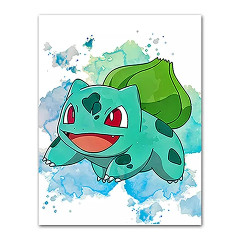 1PC Anime Pokemon Canvas Painting Charmander Squirtle Poster and Print Wall Art Picture Home Decor Kids Gifts