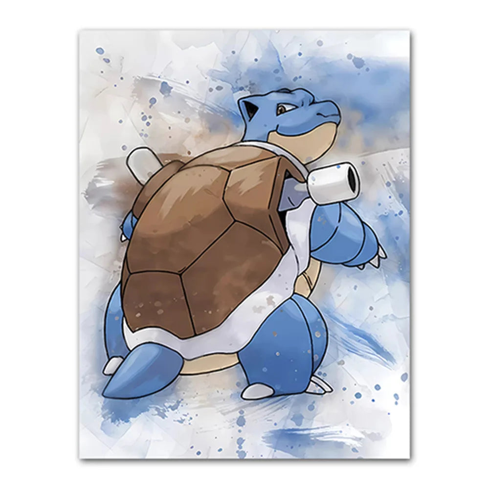 Anime Pokemon Canvas Painting Bulbasaur Charmander Squirtle Poster and Print Watercolor Wall Art Picture Home Decor Kids Gift