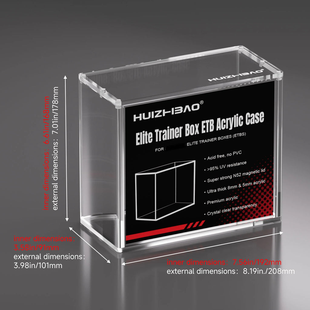 Premium Magnetic Acrylic Display Case for TCG Booster Boxes & ETBs