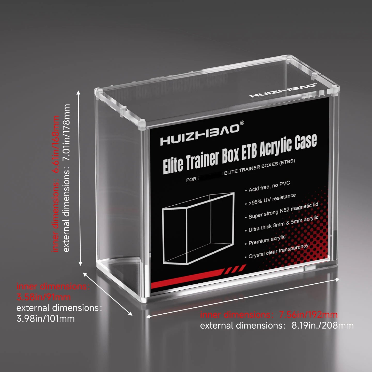 Premium Magnetic Acrylic Display Case for TCG Booster Boxes & ETBs