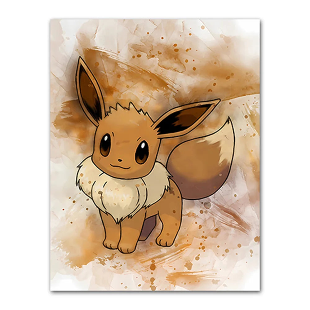 Anime Pokemon Canvas Painting Bulbasaur Charmander Squirtle Poster and Print Watercolor Wall Art Picture Home Decor Kids Gift