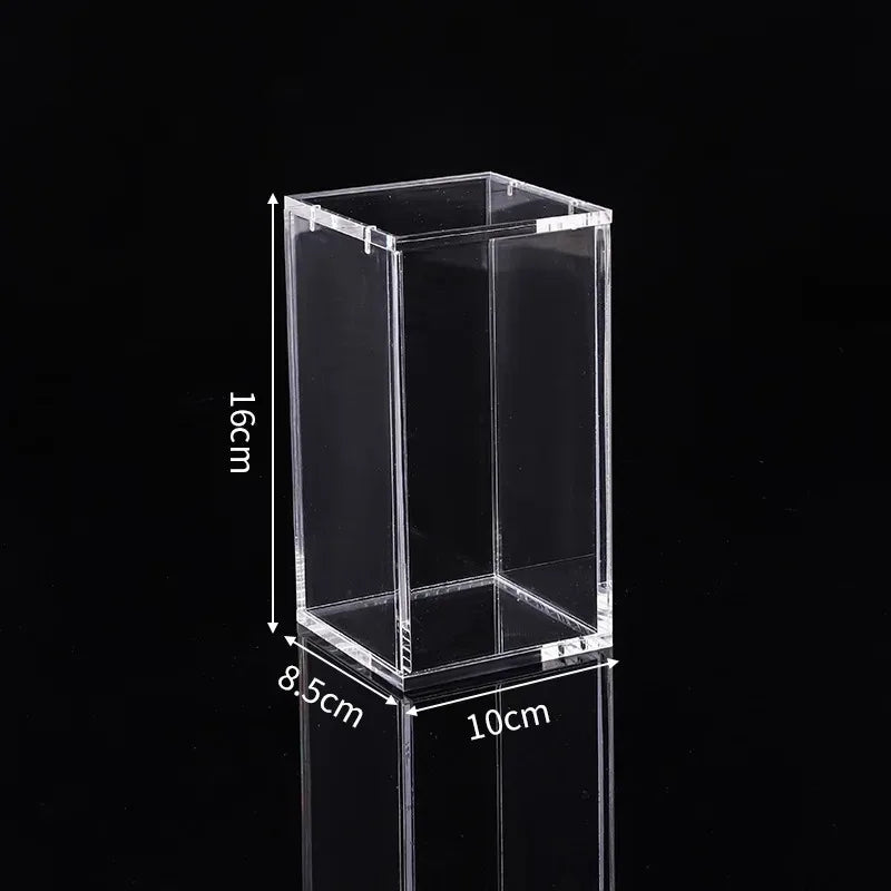 Clear Acrylic Display Case Self-closing Magnetic Cover UV Protection Compatible with Pokemon TCG Cards, Collectible Protection