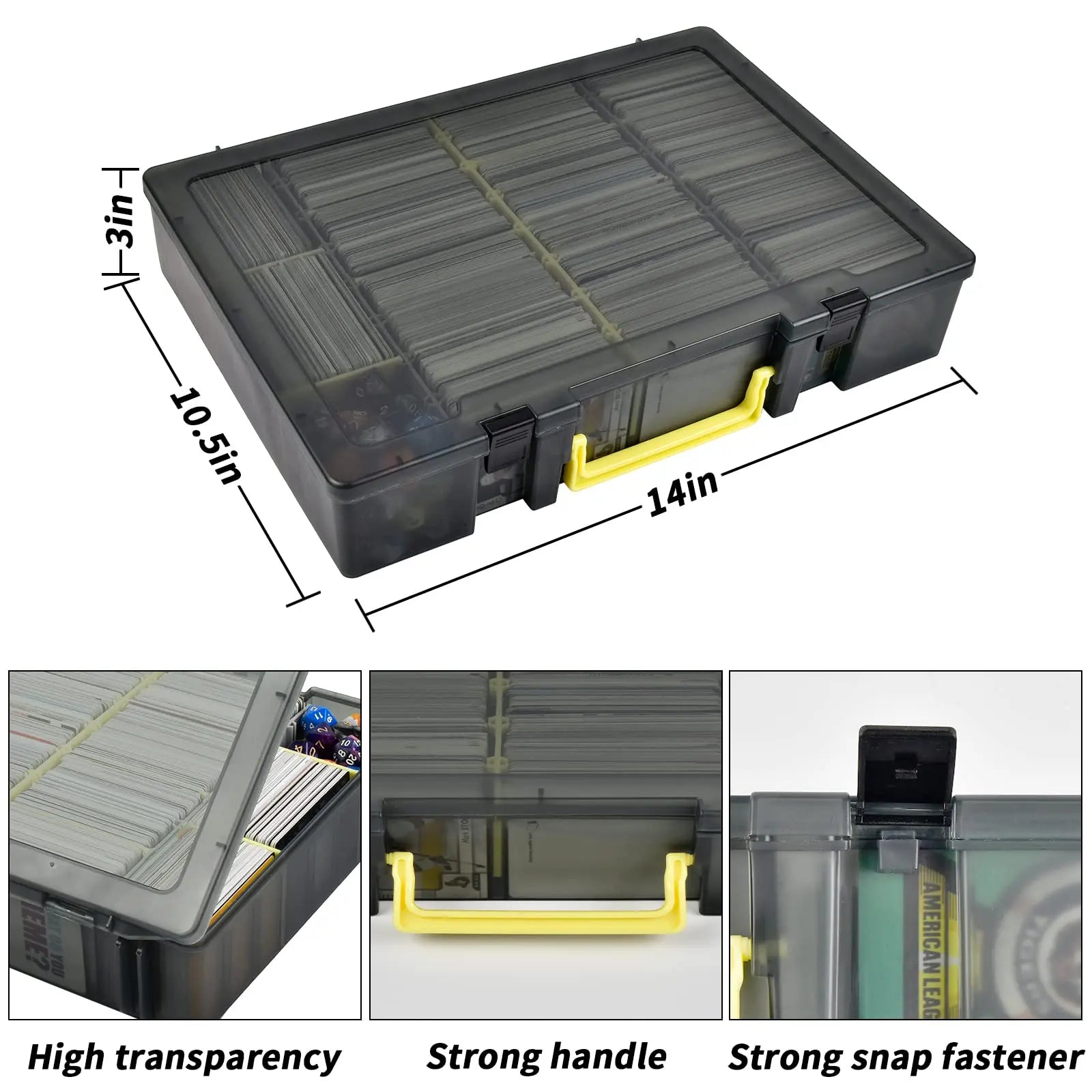 Heavy-Duty Rowed Trading Card Organizer & Storage Bin
