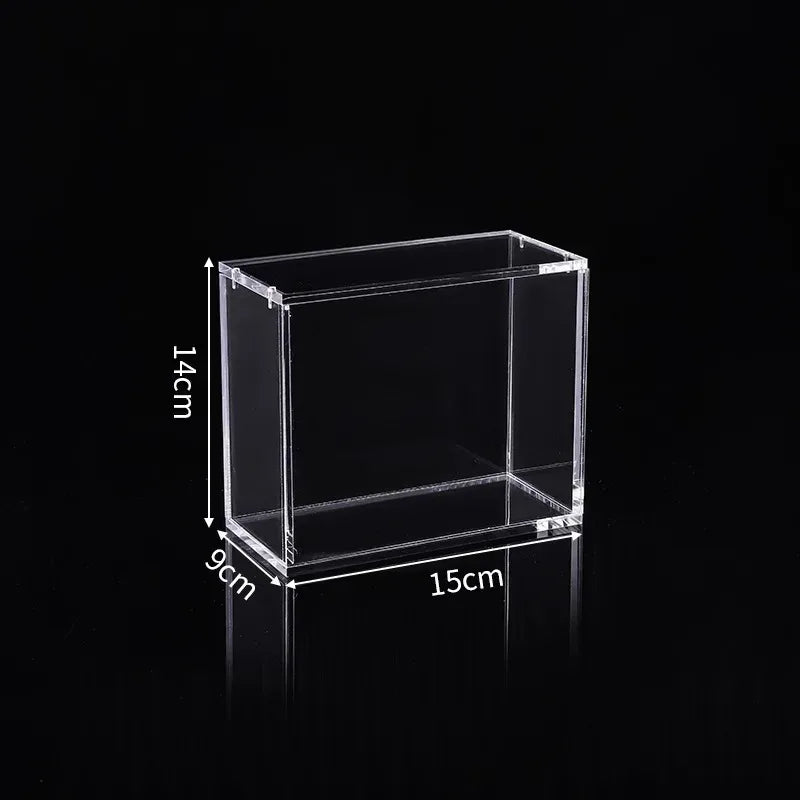 Clear Acrylic Display Case Self-closing Magnetic Cover UV Protection Compatible with Pokemon TCG Cards, Collectible Protection