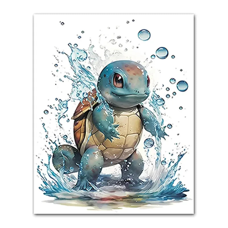 1PC Anime Pokemon Canvas Painting Charmander Squirtle Poster and Print Wall Art Picture Home Decor Kids Gifts