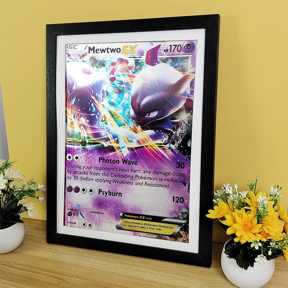 Anime Art Pokemon 3D Lenticular Poster Mewtwo Come Alive with amazing 3D Effects Wall Art Print(Without Frame)