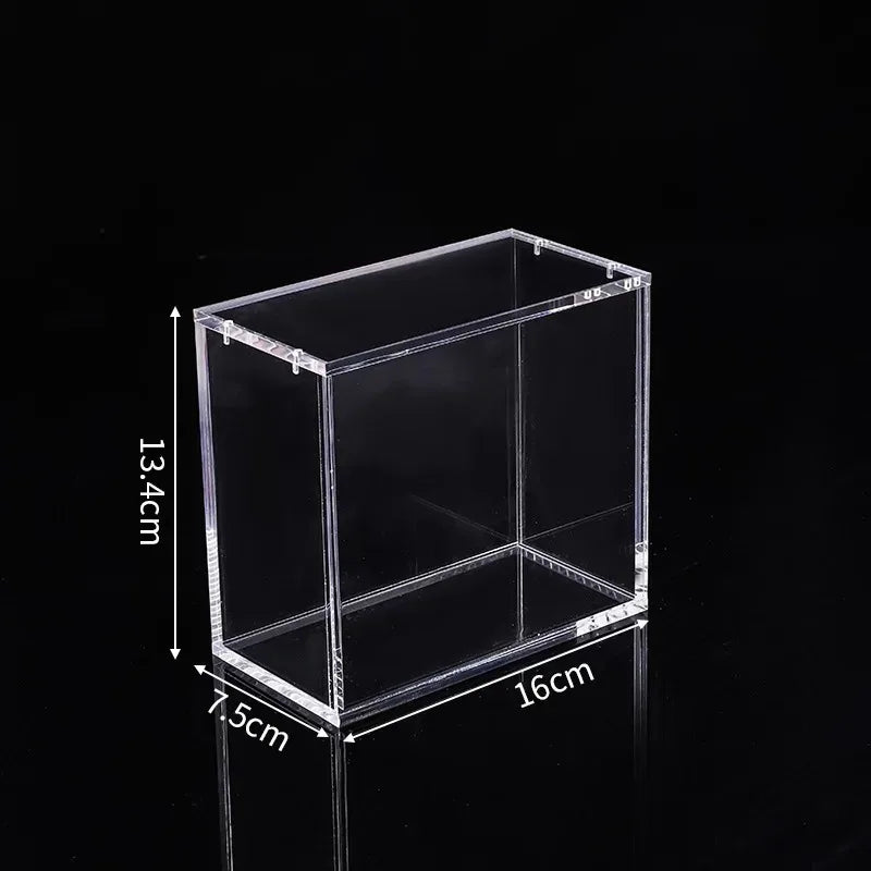 Clear Acrylic Display Case Self-closing Magnetic Cover UV Protection Compatible with Pokemon TCG Cards, Collectible Protection