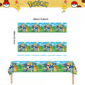 Pokemon Tablecloth Birthday Party Decoration Pikachu Disposable Table Cloth Table Cover Baby Shower Kids Toy Gift Party Supplies