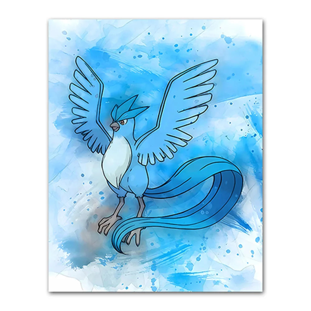 Anime Pokemon Canvas Painting Bulbasaur Charmander Squirtle Poster and Print Watercolor Wall Art Picture Home Decor Kids Gift