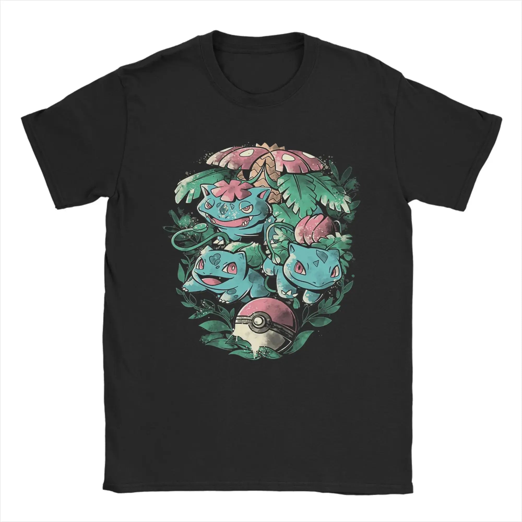 Pokemon T-shirt Men's Pure Cotton Casual T-shirt Round Neck T-shirt Short Sleeve Clothing Summer Sports Casual Short Sleeve Top