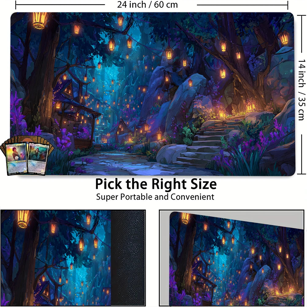 Mysterious Forest Premium Stitched-Edge TCG Playmat