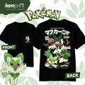 2026 Summer Hot Sale Pokemon Sprigatito Evolution Cotton T-Shirt, Loose Casual Sport Tee for Adults Kids, Family Matching Tops