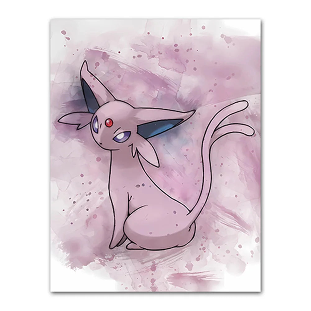 Anime Pokemon Canvas Painting Bulbasaur Charmander Squirtle Poster and Print Watercolor Wall Art Picture Home Decor Kids Gift